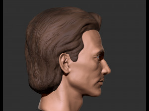 Realistic male head 3D Modell