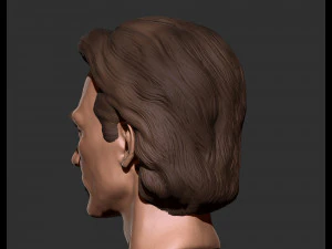 Realistic male head 3D Model