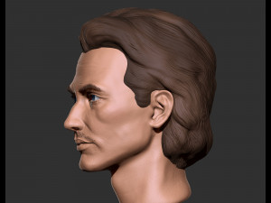 Realistic male head 3D Modell