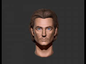 Realistic male head 3D Modell