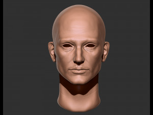 Realistic male head 3D Modell