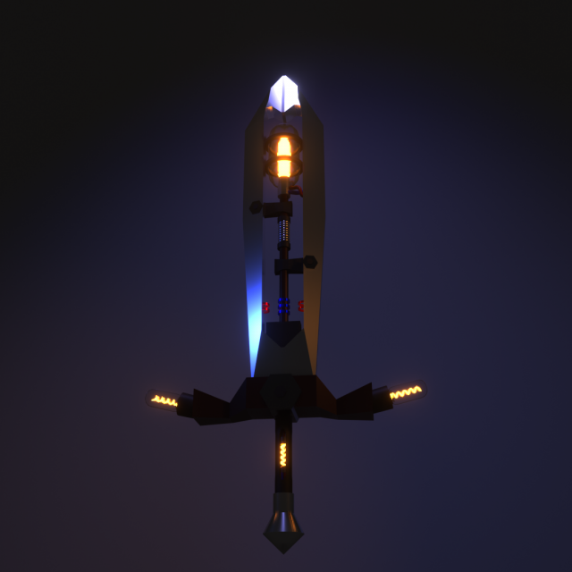 Sci fi sword 3Dモデル .c4d .max .obj .3ds .fbx .stl .blend 