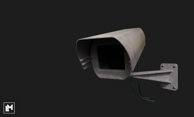 CCTV Camera Model 3D .c4d .max .obj .3ds .fbx .stl .blend 