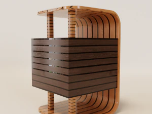 Drawer Type Small Storage Cabinet 3D Model
