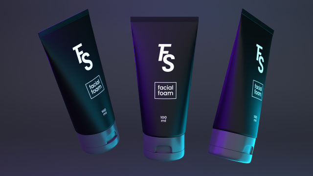 Face wash cosmetic packaging tube 3Dモデル .c4d .max .obj .3ds .fbx .stl .blend 