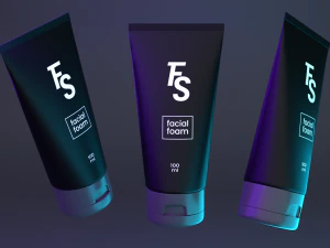 Tubo per imballaggio cosmetico per il lavaggio del viso Modello 3D