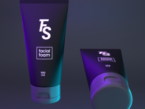 Face wash cosmetic packaging tube 3Dモデル