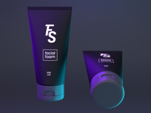 Face wash cosmetic packaging tube 3Dモデル