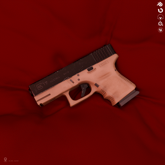 Glock-17 Modello 3D .c4d .max .obj .3ds .fbx .stl .blend 