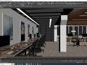 Modern Office interior design 3D Model