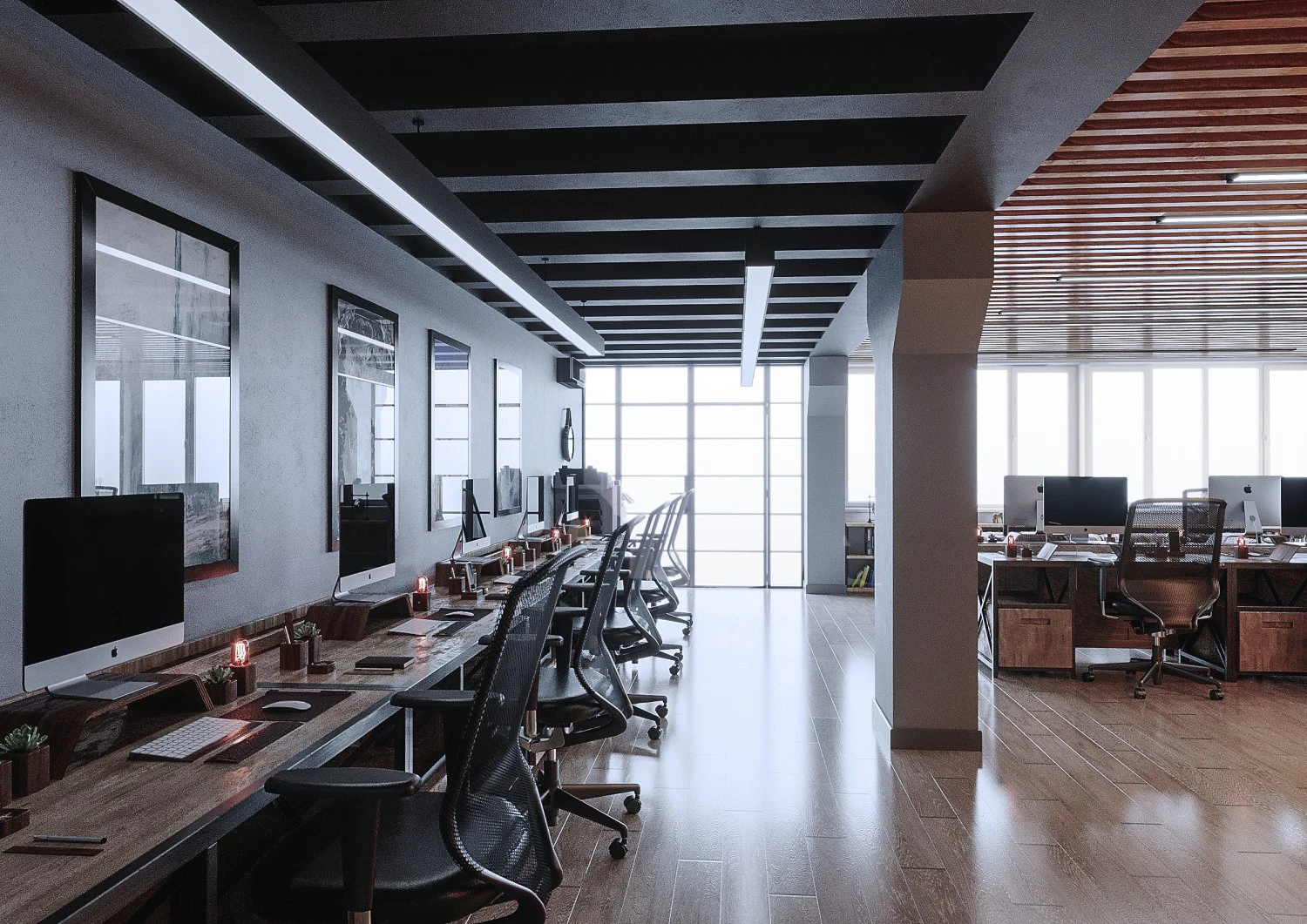 Modern Office interior design 3D Model .c4d .max .obj .3ds .fbx .stl .blend 