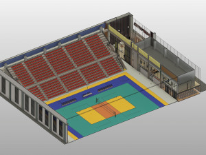 SPORTS COLOSSEUM WITH BRANCHES 3D 模型
