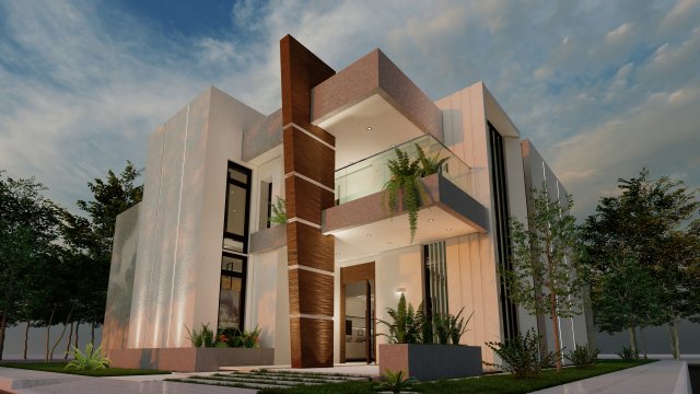 BEAUTIFUL MODERN HOUSE DESIGN four rooms Modello 3D .c4d .max .obj .3ds .fbx .stl .blend