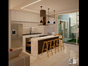 BEAUTIFUL MODERN HOUSE DESIGN four rooms Modello 3D