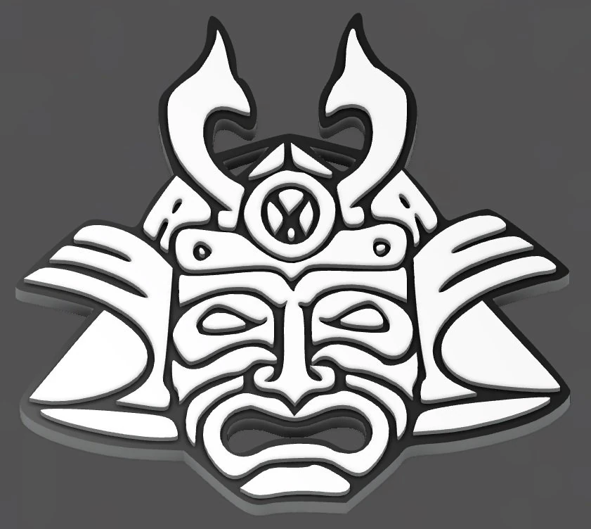 3D printable japanese oni masks pendant 3D Print Model .c4d .max .obj .3ds .fbx .stl .blend 
