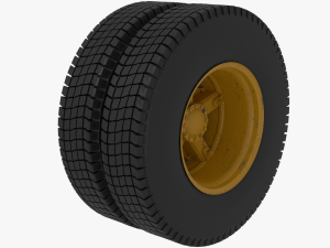 Alte LKW-Räder 3D Modell