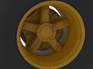 Alte LKW-Räder 3D Modell