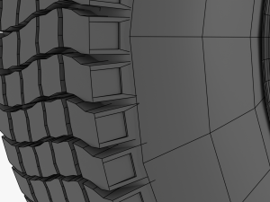 Alte LKW-Räder 3D Modell