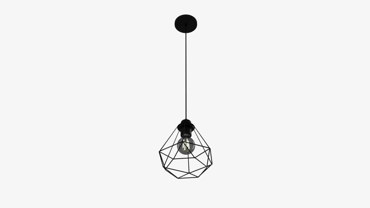 Luz colgante en forma de diamante Modelo 3D .c4d .max .obj .3ds .fbx .stl .blend 