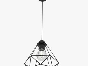 Luz colgante en forma de diamante Modelo 3D