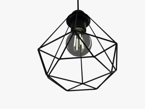 Luz colgante en forma de diamante Modelo 3D