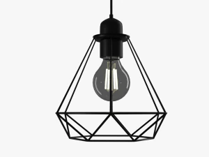 Luz colgante en forma de diamante Modelo 3D