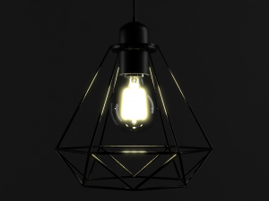Diamond Shape Hanging Light Modello 3D
