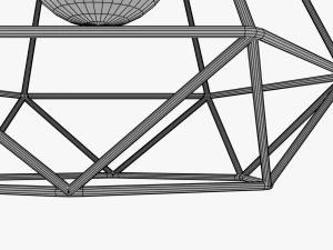 Luz colgante en forma de diamante Modelo 3D