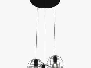 Spherical Shape Hanging Light with LED Bulb E27 3D-Modell