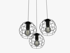 Spherical Shape Hanging Light with LED Bulb E27 3D-Modell