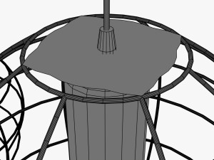 Spherical Shape Hanging Light with LED Bulb E27 3D-Modell