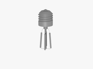 Spherical Shape Hanging Light with LED Bulb E27 3D-Modell