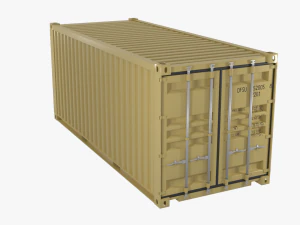3D Container 20ft Set models 3D Model