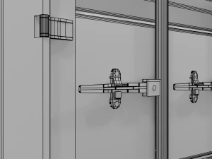 3D Container 20ft Set models 3D Model