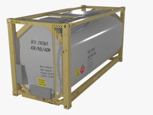 3D Container 20ft Set models 3D Model