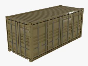 3D Container 20ft Set models 3D Model