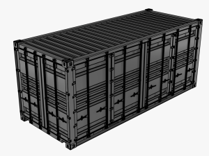 3D Container 20ft Set models 3D 模型