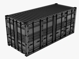 3D Container 20ft Set models 3D Model