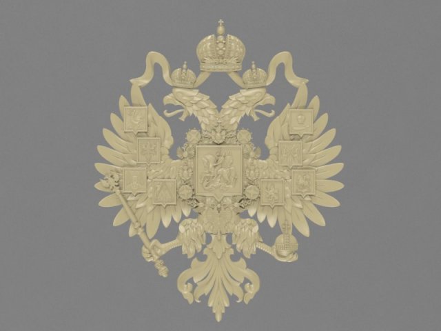 Russian Federation Emblem 3D-Modell .c4d .max .obj .3ds .fbx .stl .blend 