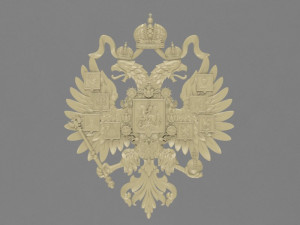 Russian Federation Emblem 3D Model