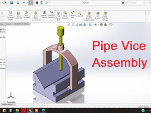 Assemblage d'&eacute;tau &agrave; tuyaux Modèles 3D en vedette