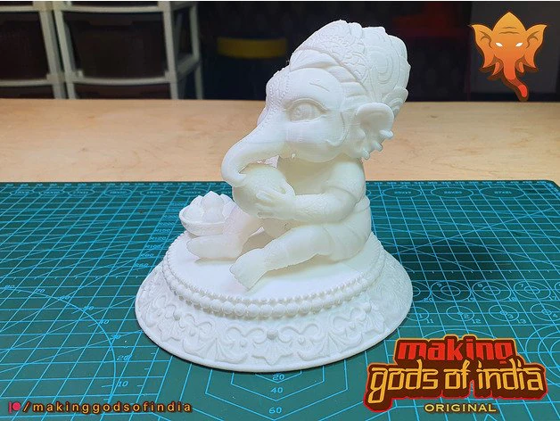 Lord Ganesha 3D Print Model .c4d .max .obj .3ds .fbx .stl .blend 