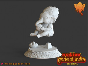 Lord Ganesha 3Dプリントモデル