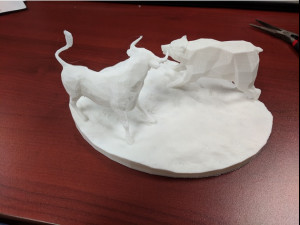 Bull and Bear 3D Print Model
