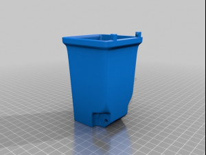Mini Trash Can model Model Cetak 3D