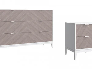 बेडसाइड टेबल और दराज की छाती 3D मॉडल