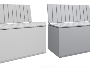 Concrete benches 4 Types Modèle 3D