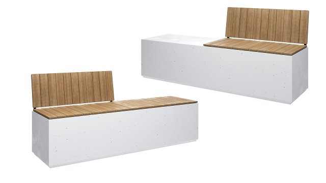 Concrete Benches - Box Wbh By Sit And Box Wb By Sit 3D Модель .c4d .max .obj .3ds .fbx .stl .blend 