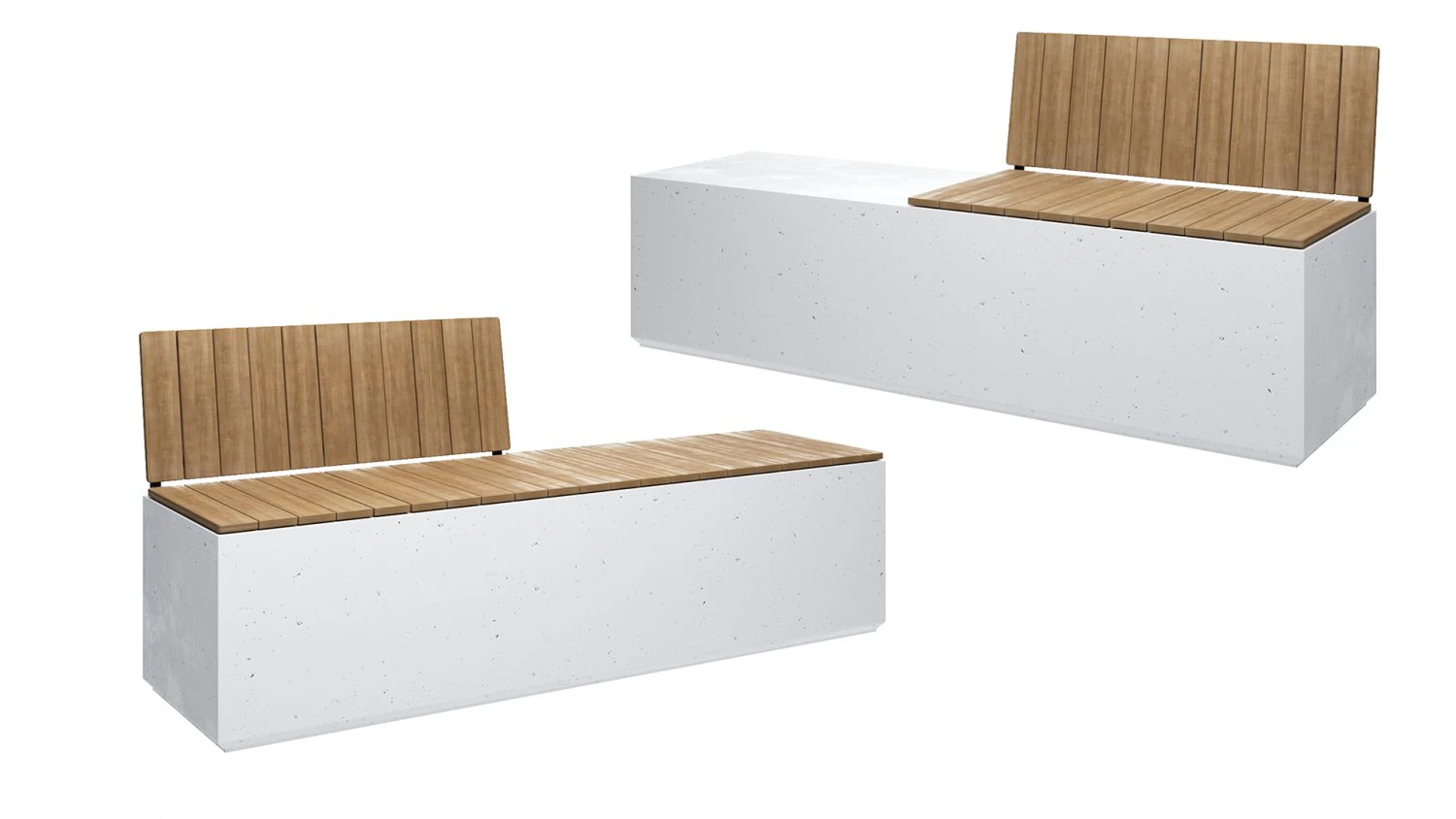 Concrete Benches - Box Wbh By Sit And Box Wb By Sit 3D Model .c4d .max .obj .3ds .fbx .stl .blend 