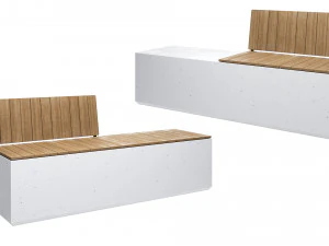 Concrete Benches - Box Wbh By Sit And Box Wb By Sit 3D Model